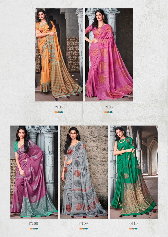 Sr Panama Soft Linen Wholesale Designer Saree Catalog
